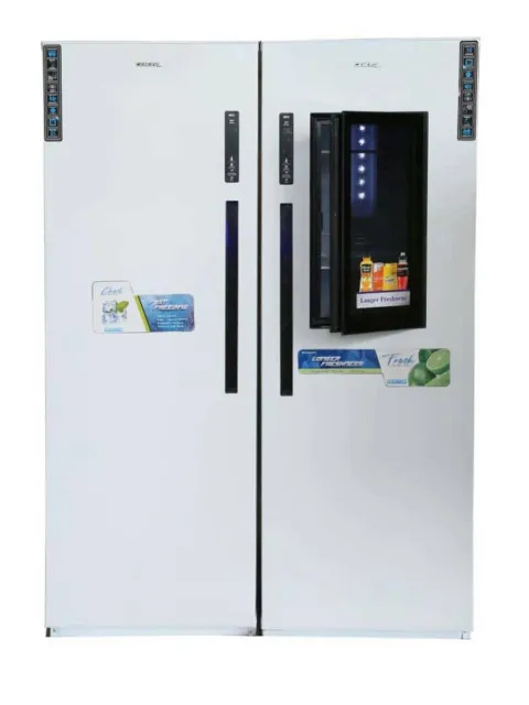 General 44 ft. HomeBar Glass Door-in-Door Twin Refrigerator Freezer with LG Motor