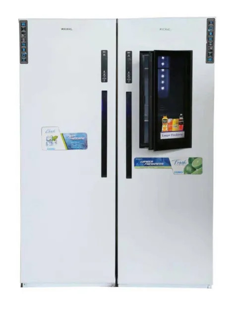 General 44 ft. HomeBar Glass Door-in-Door Twin Refrigerator Freezer with LG Motor